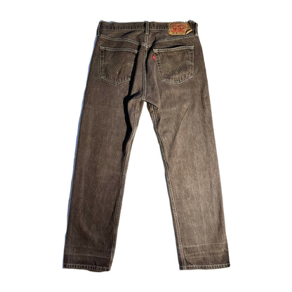 Vintage Brown Levis Jeans 501xx Pants White Stitching