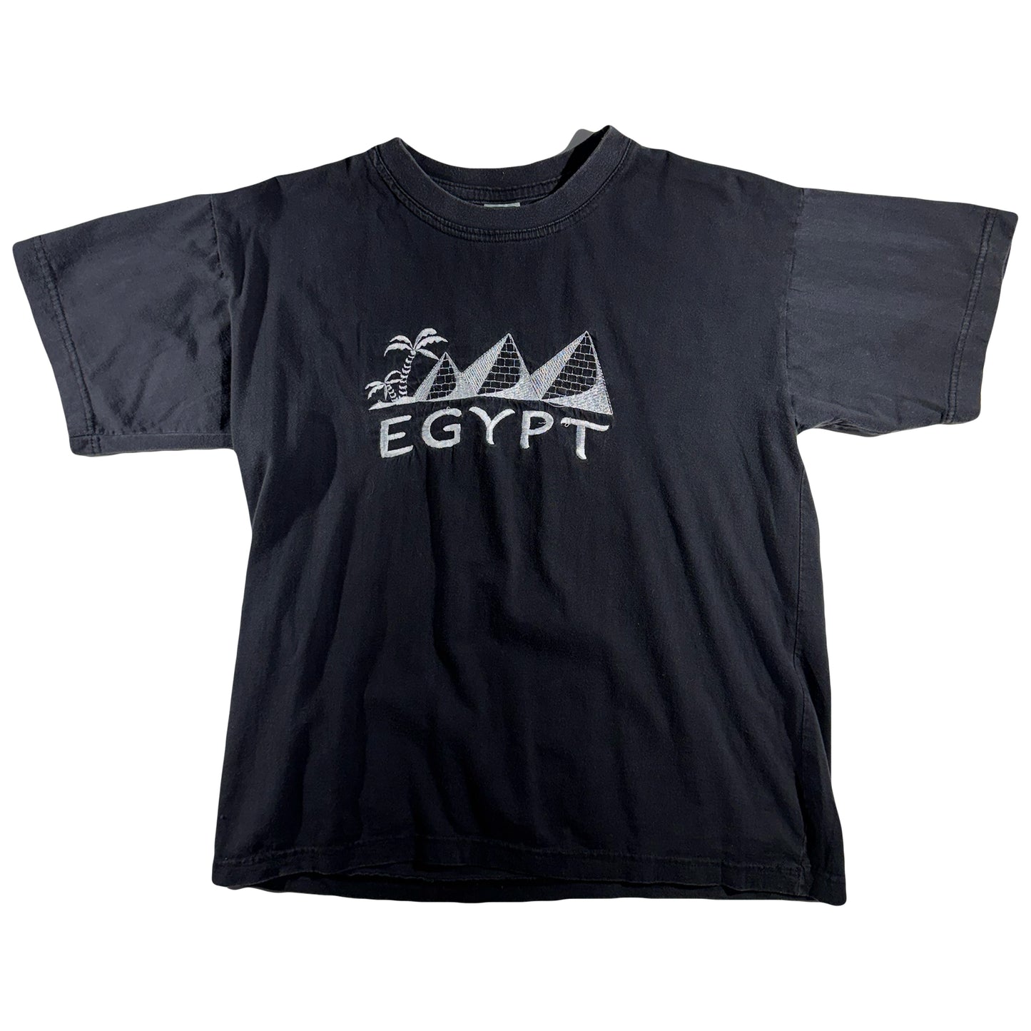 Vintage Egypt T-Shirt Pyramids Made In Egypt Embroidered