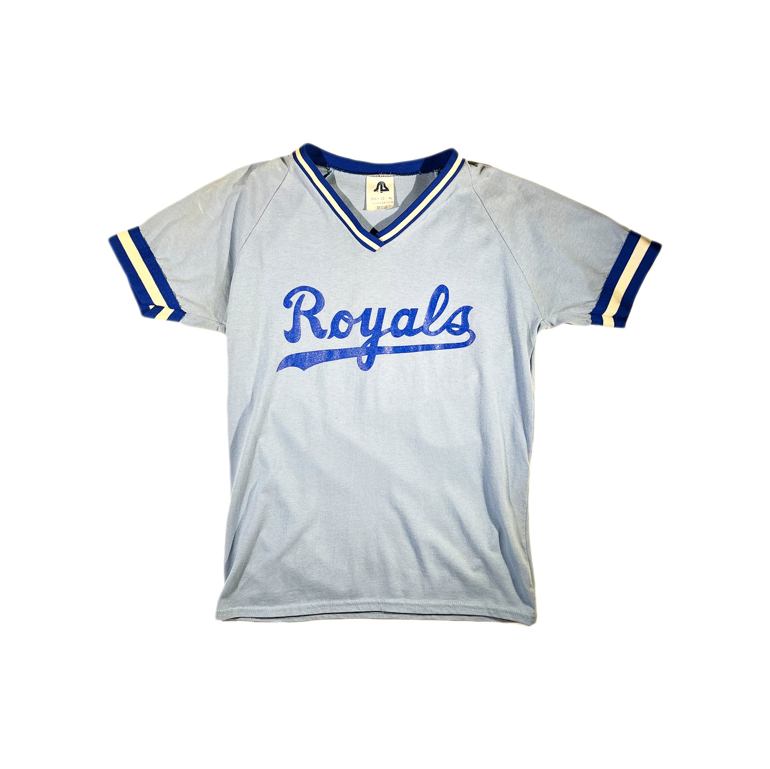 Vintage Royals Jersey Top T-Shirt Baseball Cut Kansas City MLB USA