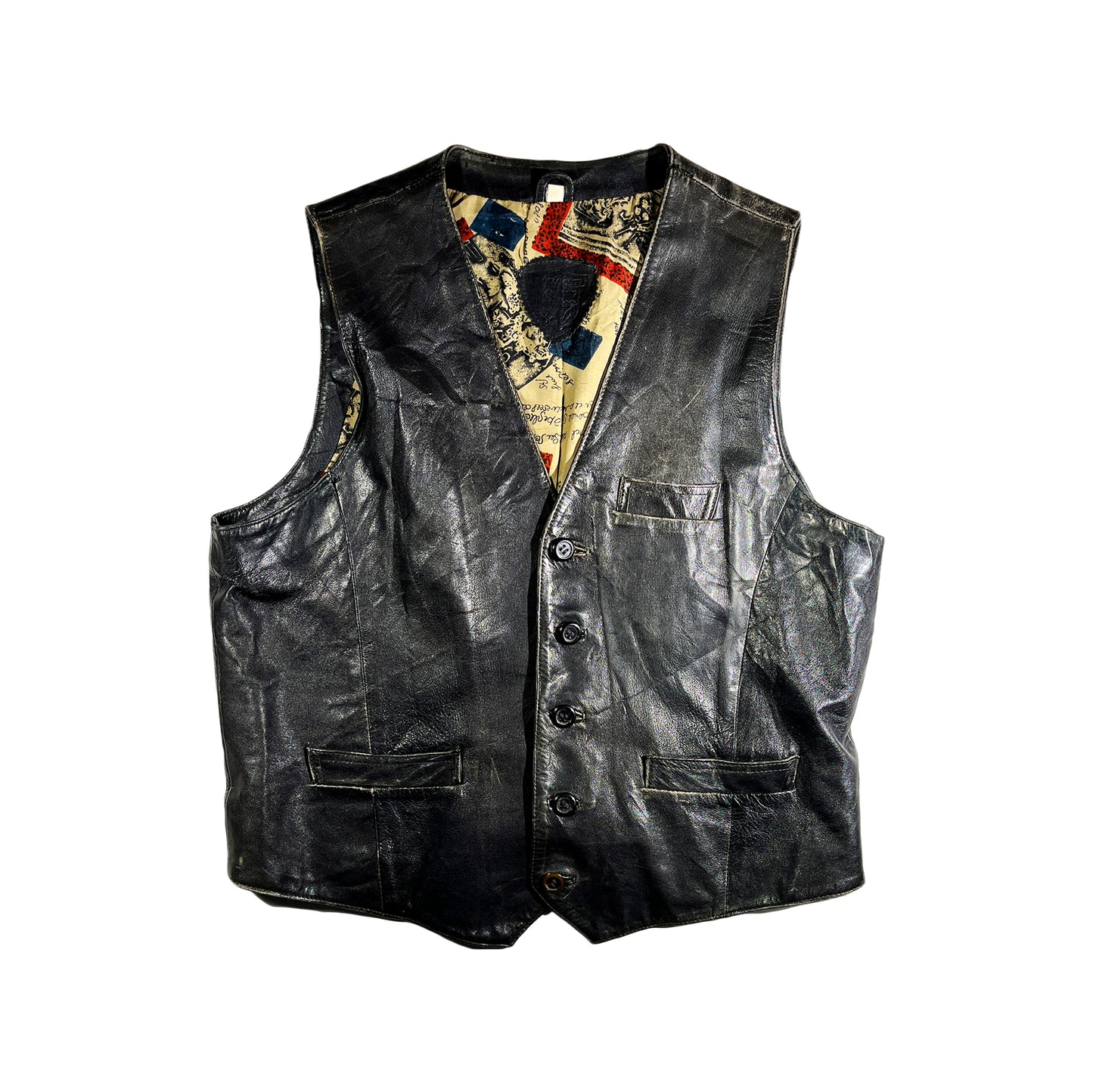 Vintage Leather Vest Buckleback