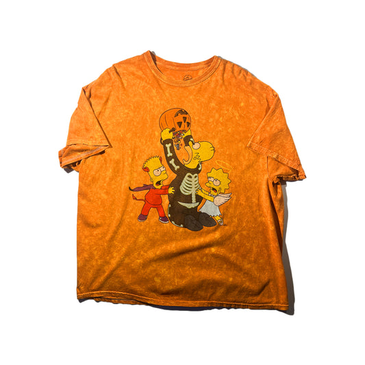 Vintage Simpsons T-Shirt Halloween Pumpkin Candy Bart