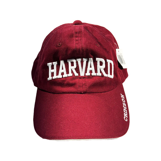 Vintage Harvard Hat Dad Cap Strapback Crimson