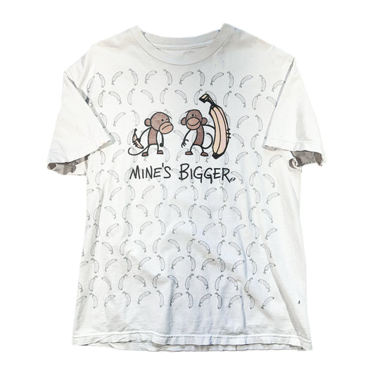 Vintage Mine's Bigger T-Shirt Monkey Banana Funny Tee