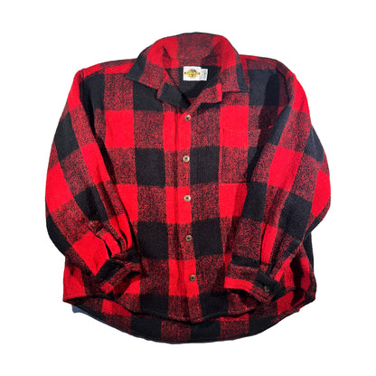 Vintage Flannel Jacket SOFT Button Up Plaid