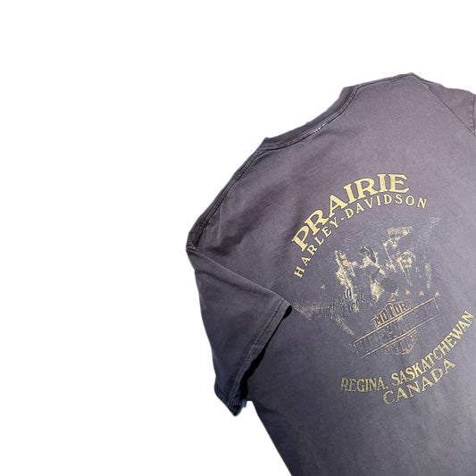 Vintage Harley Davidson T-Shirt Feeling Lucky Praire Canada Faded