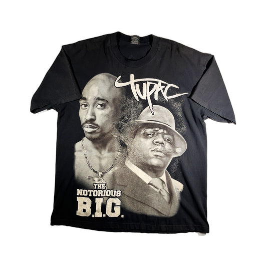 Vintage Tupac Biggie T-Shirt Rap Tee 90's USA Made
