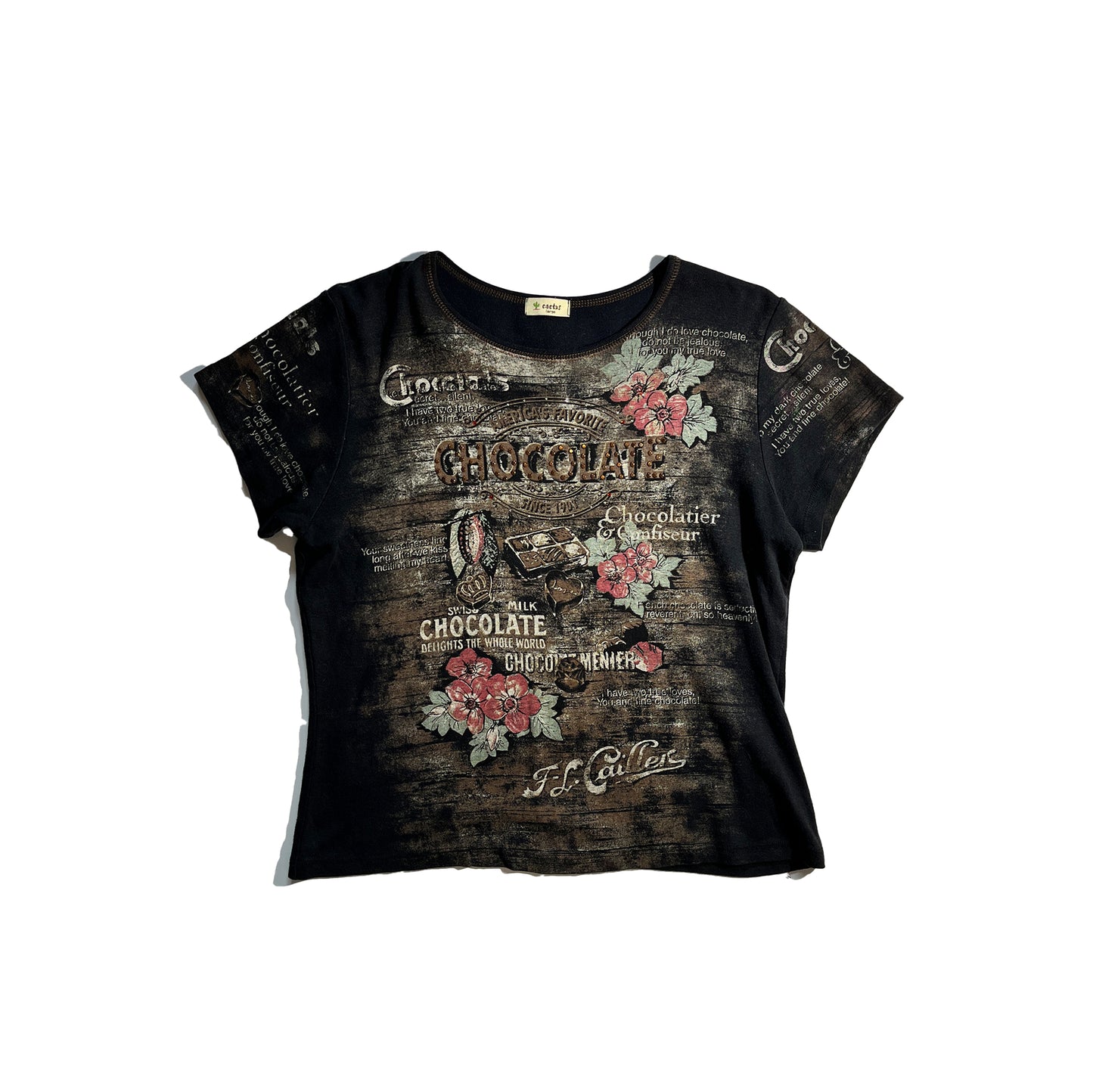Vintage Chocolate T-Shirt Top Sequence