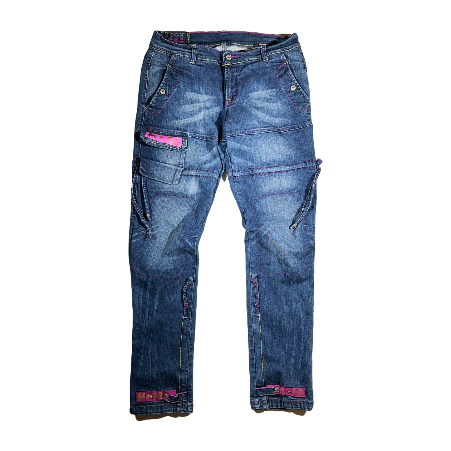 Marithe Francois Girbaud Jeans Cargo Y2K Grunge Stretchy