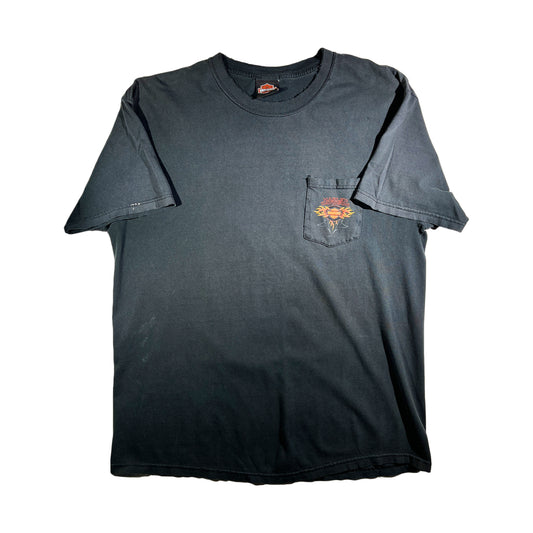 Vintage Harley Davidson T-Shirt Pocket Tee Charleston South Carolina Low Country Distressed