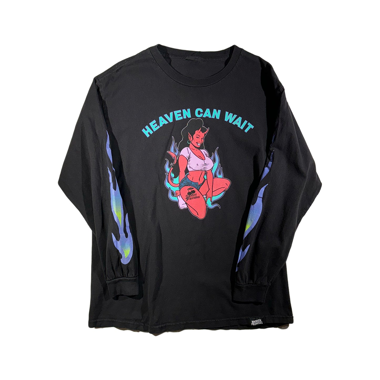 Vintage Heaven Can Wait Long Sleeve T-Shirt