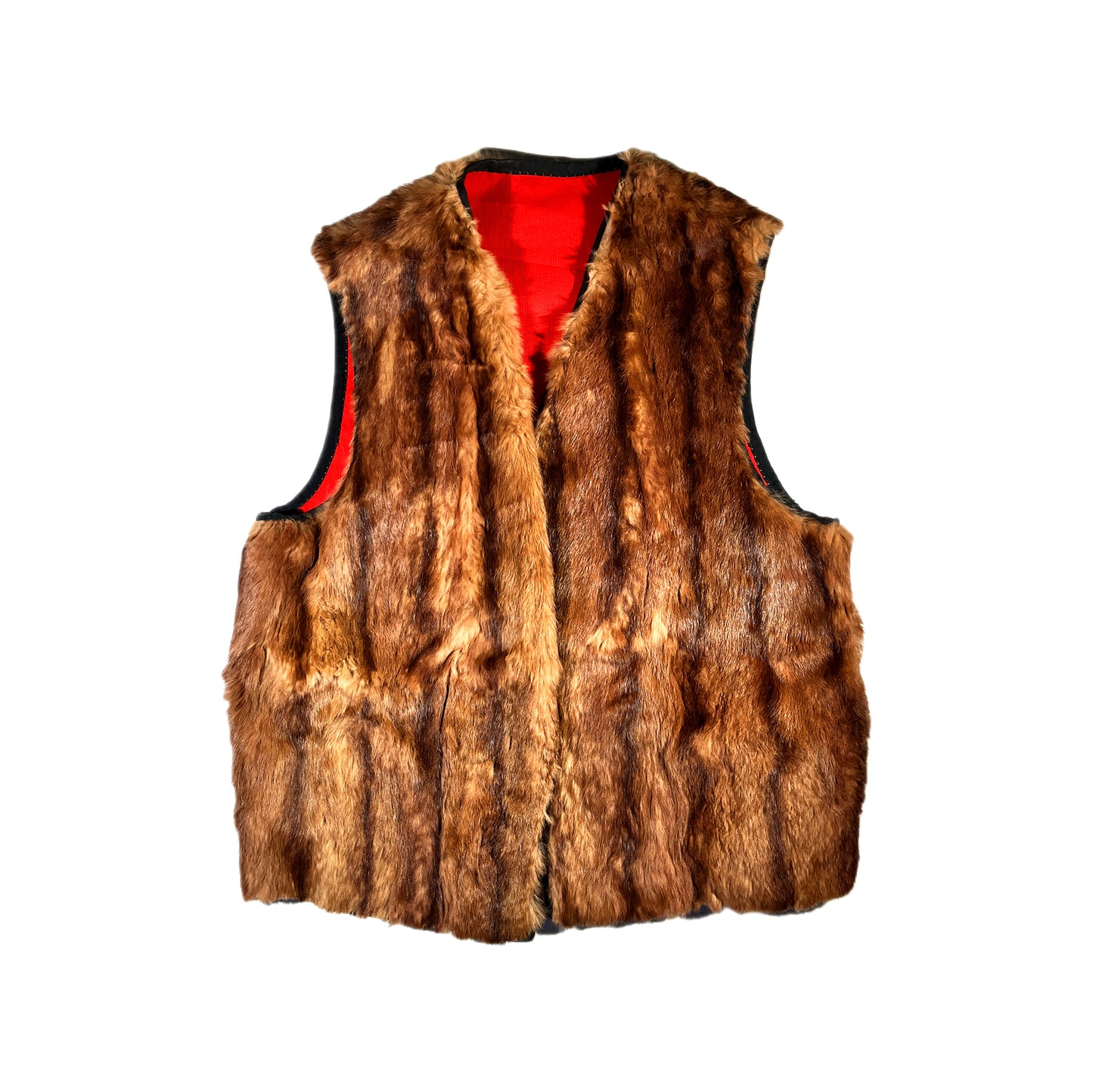 Vintage Mink Fur Vest Brown Extremely Soft