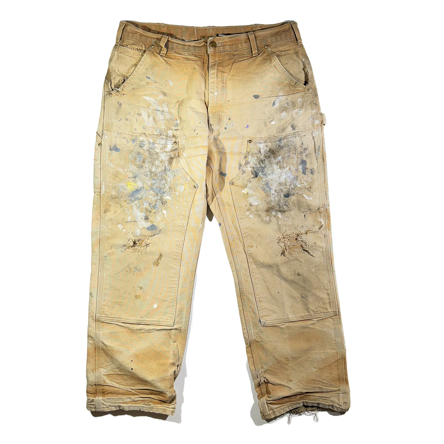 Vintage Carhartt Pants Distressed Paint Splatter Cargos USA Made