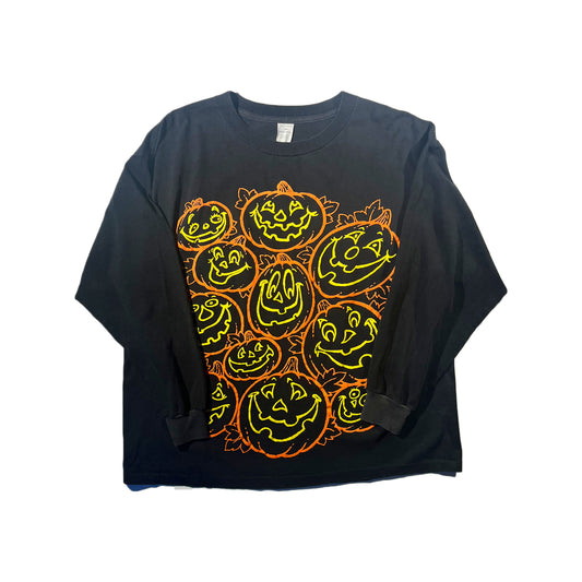 Vintage Pumpkin T-Shirt Halloween 90's Single Stitch