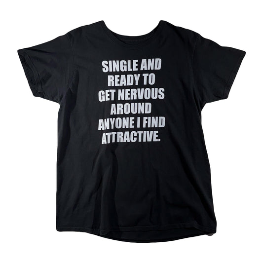 Vintage Slogan T-Shirt Single And Nervous Funny