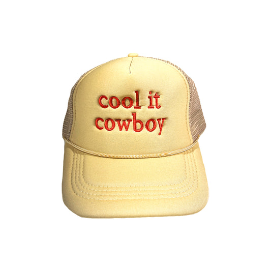 Vintage Cool It Cowboy Hat Snapback Trucker
