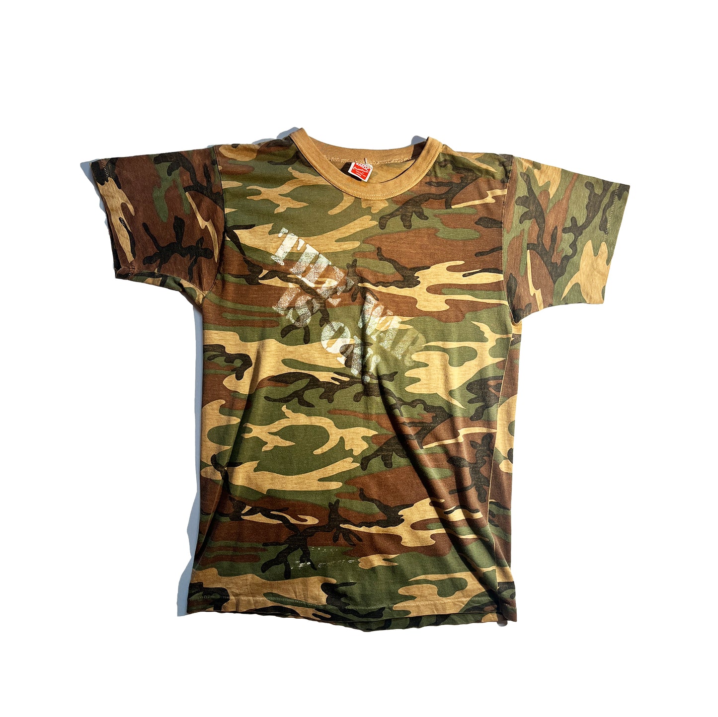 Vintage Camo T-Shirt The War Is On 50 50 Single Stitch USA Made