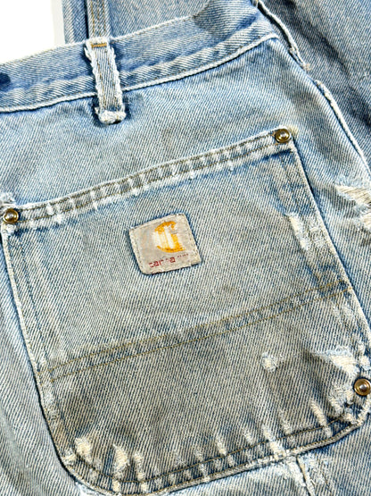 Vintage Carhartt Jeans Double Knee Workwear Dungaree Fit Distressed