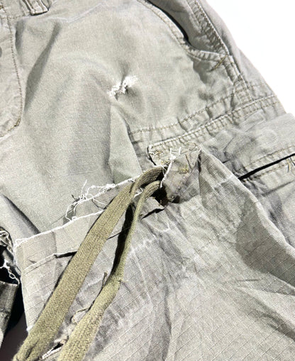 Vintage Green Cargo Pants Adjustable Waist