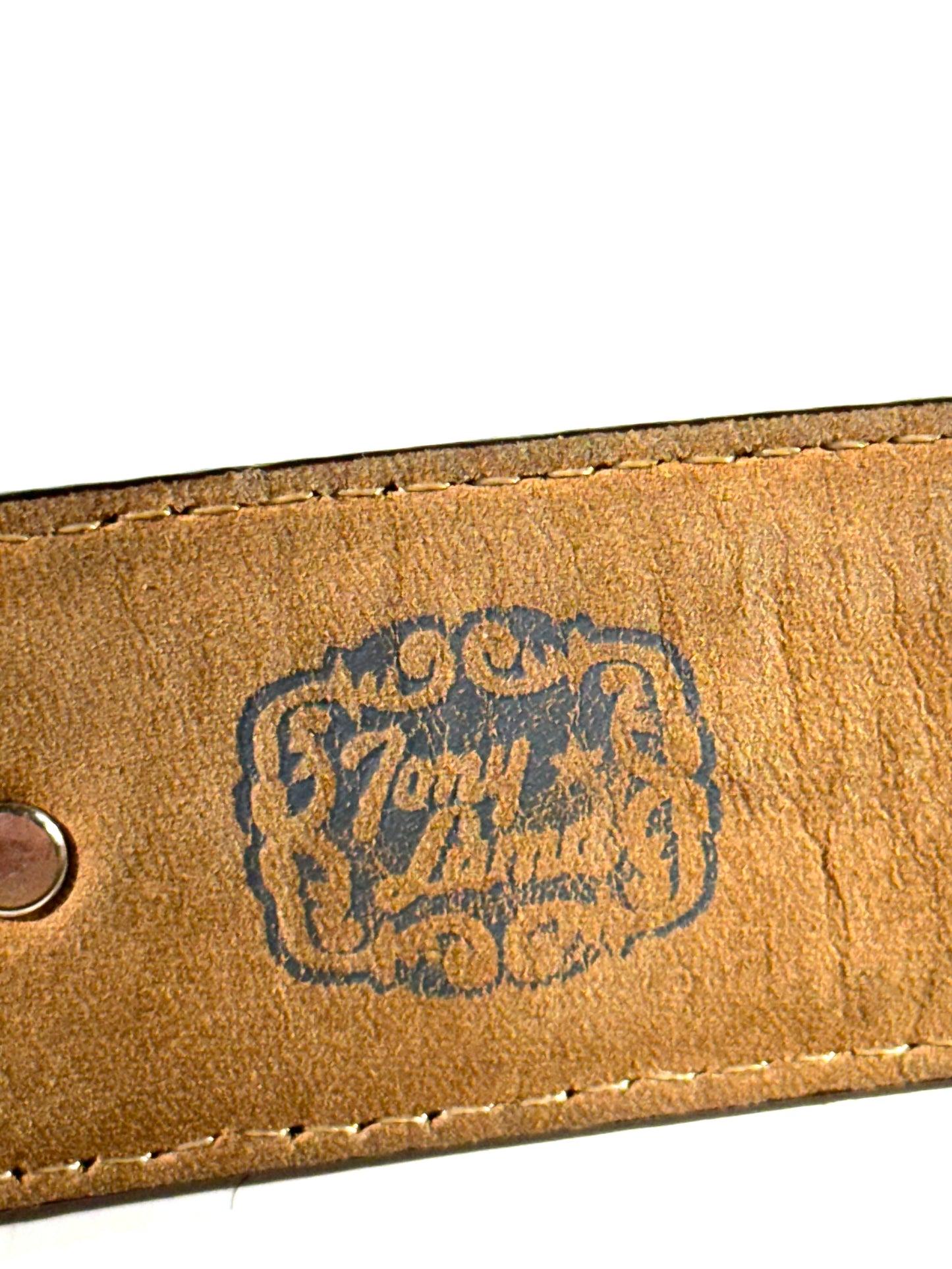 Vintage Western Leather Belt And Buckle Tony Lama Gorgeous