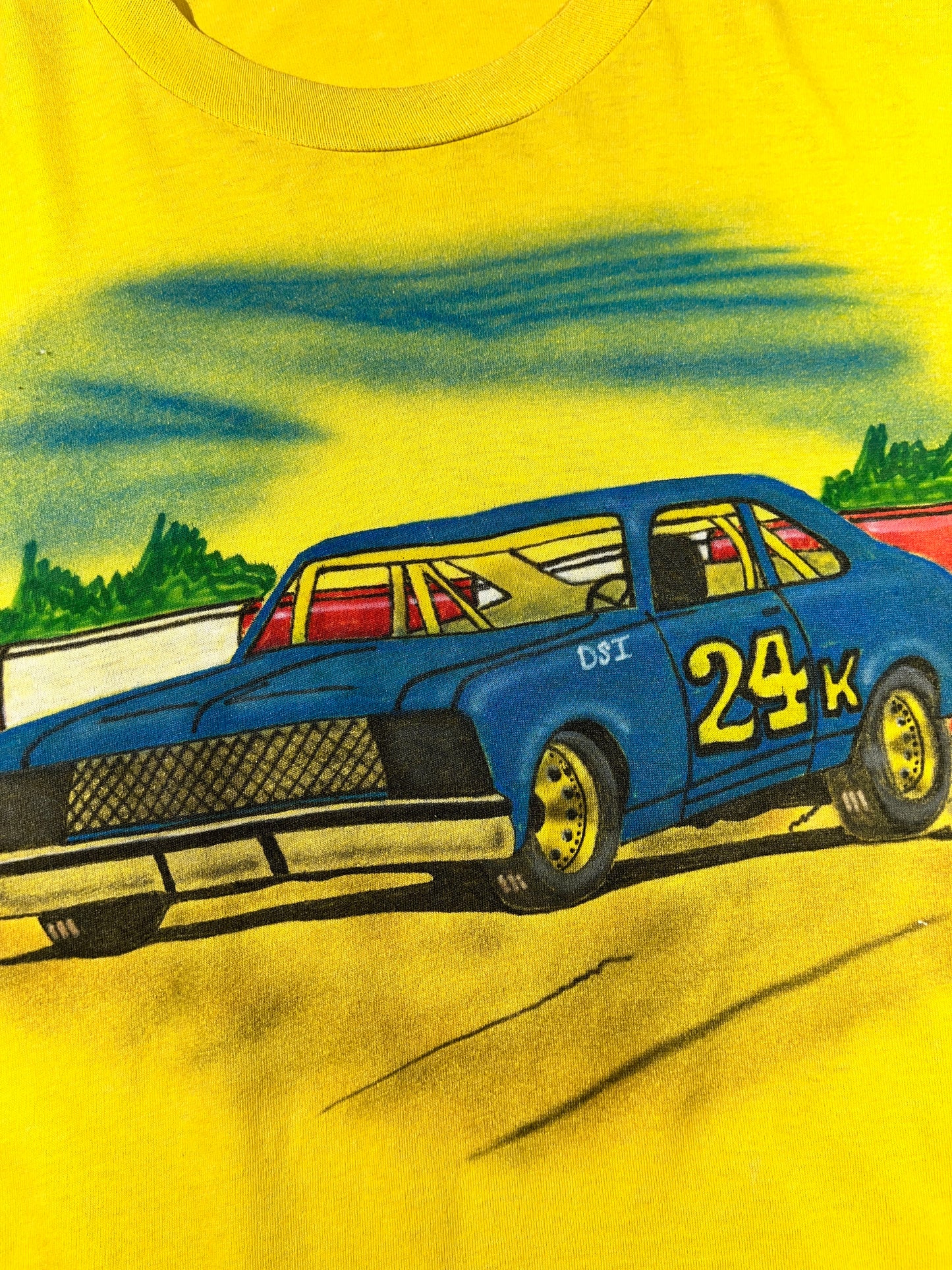 Vintage Car T-Shirt 1970's USA Made Single Stitch Air Brush Ultra Thin