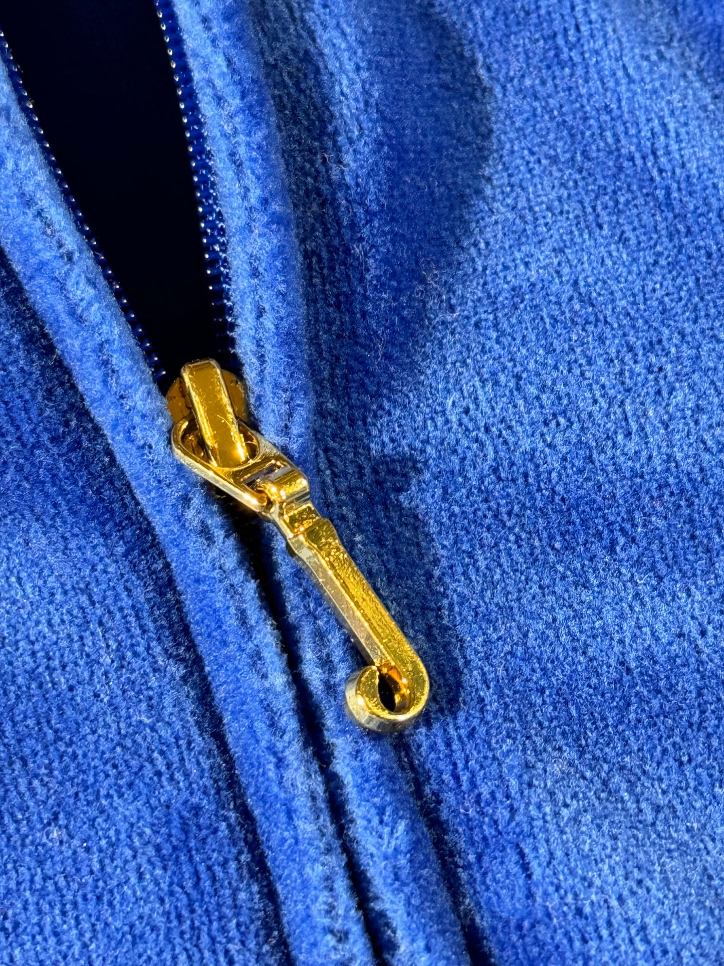 Vintage Juicy Couture Hoodie Blue Velour Top