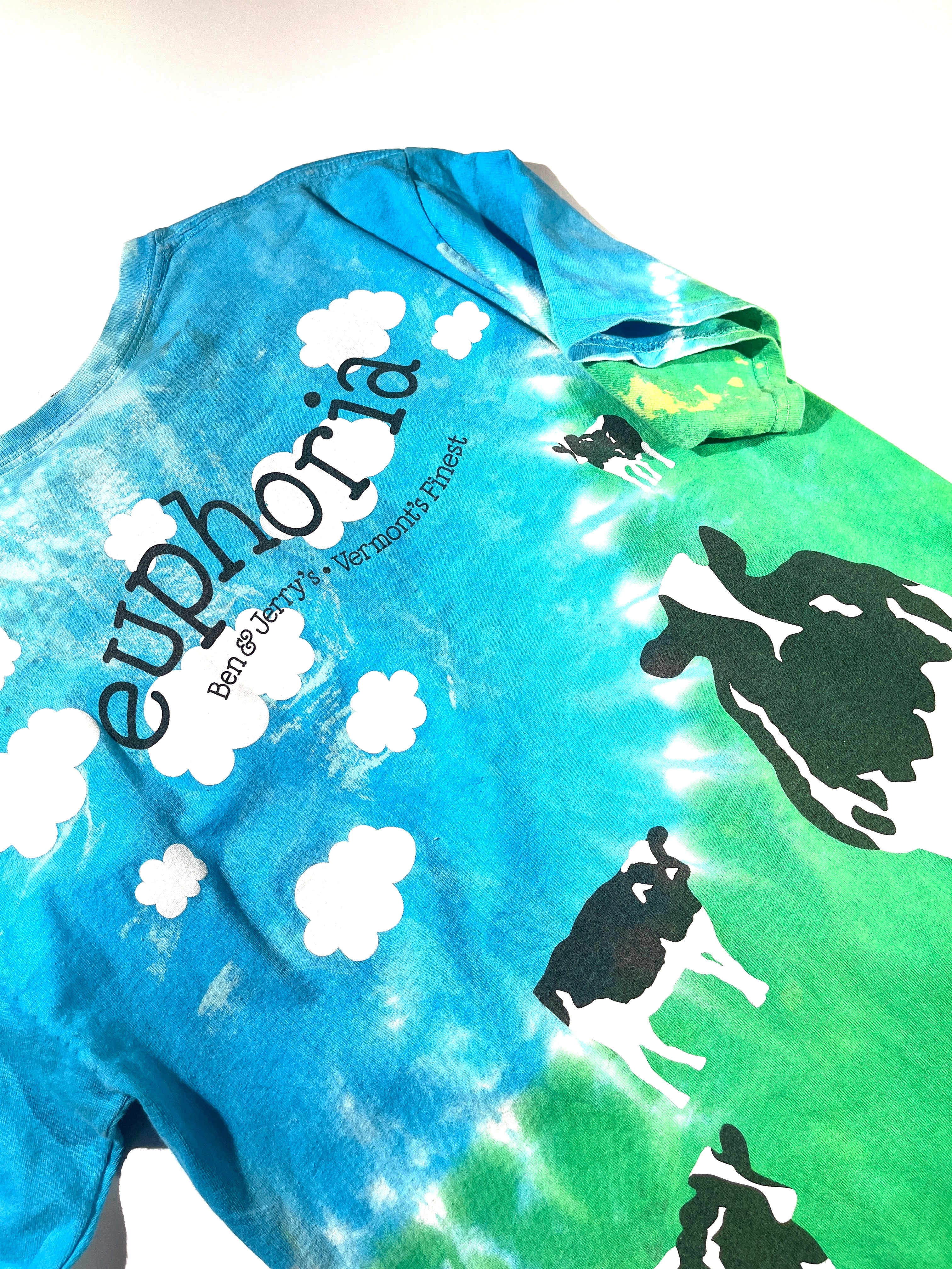 Ben and Jerrys Euophoria Tie Dye Cows Ice Cream T-Shirt XL Single Stitch deals Reprint