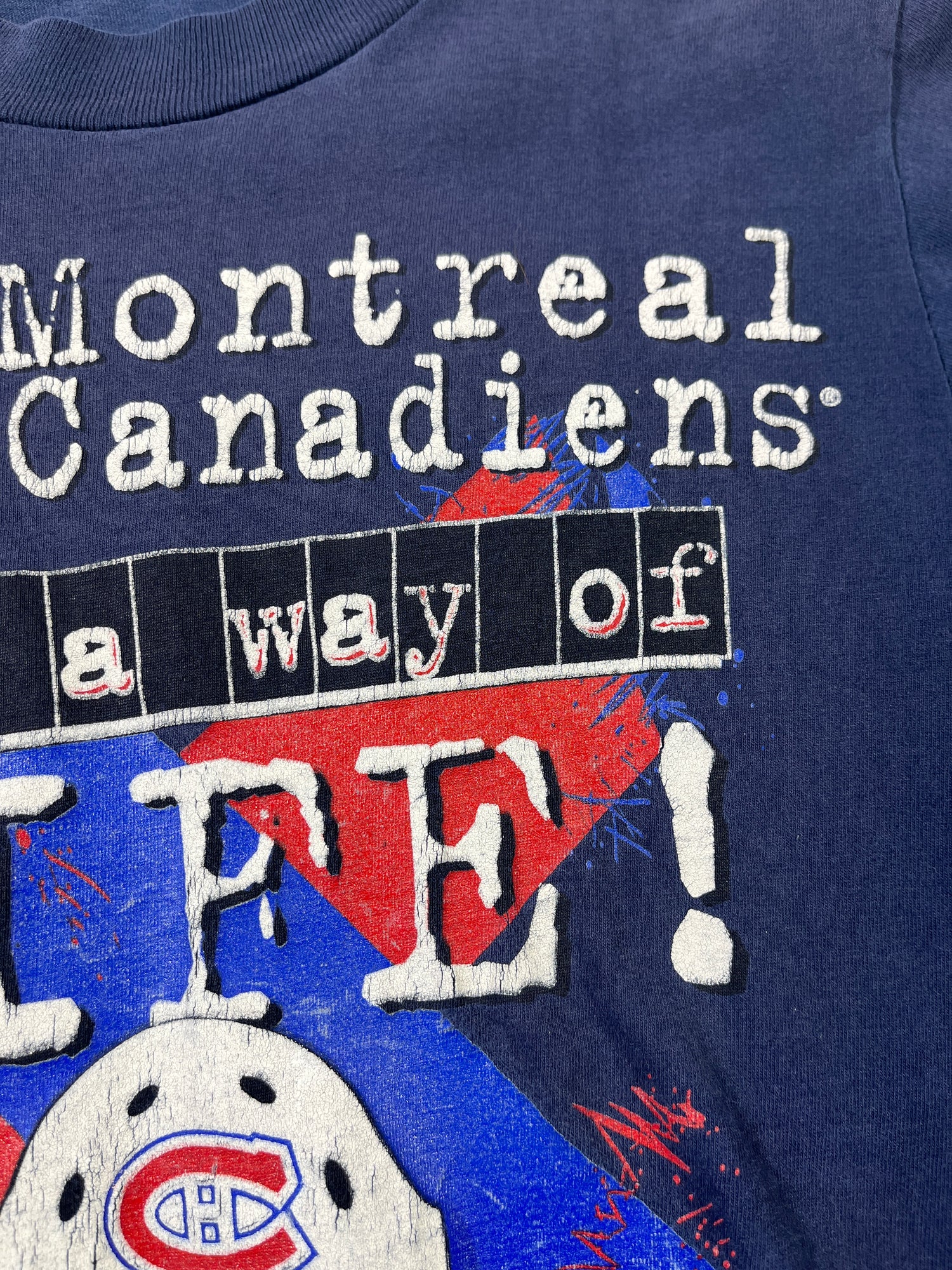 Vintage Montreal Canadiens T-Shirt NHL Hockey Ultra Thin – Glorydays Fine  Goods