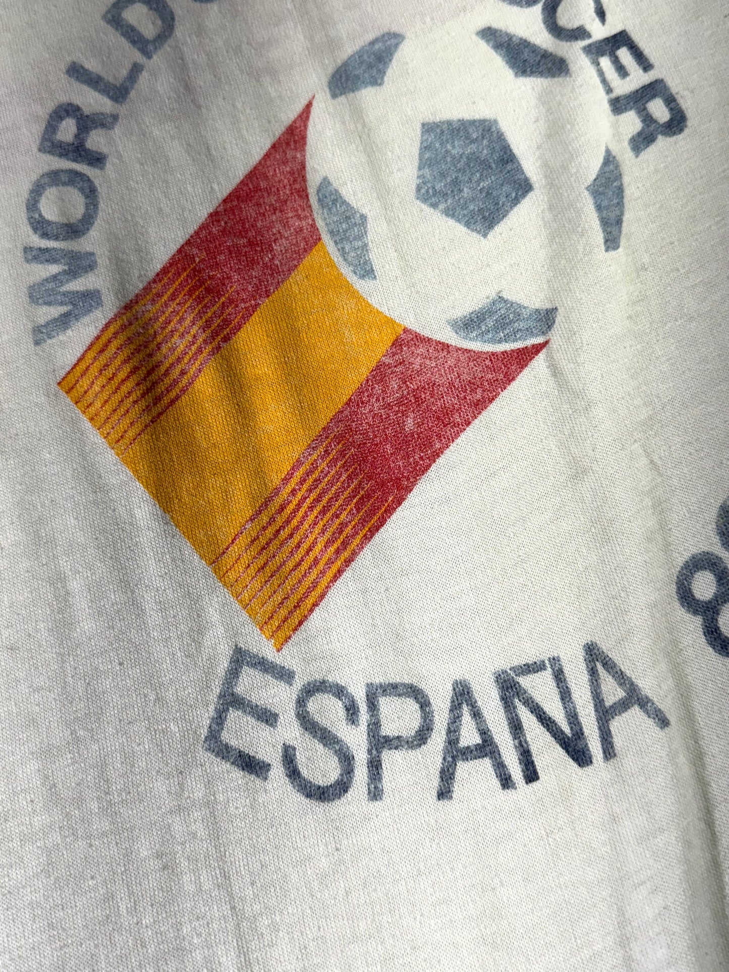 Vintage World Cup T-Shirt 80s Ringer Espana Winston USA Made Soccer