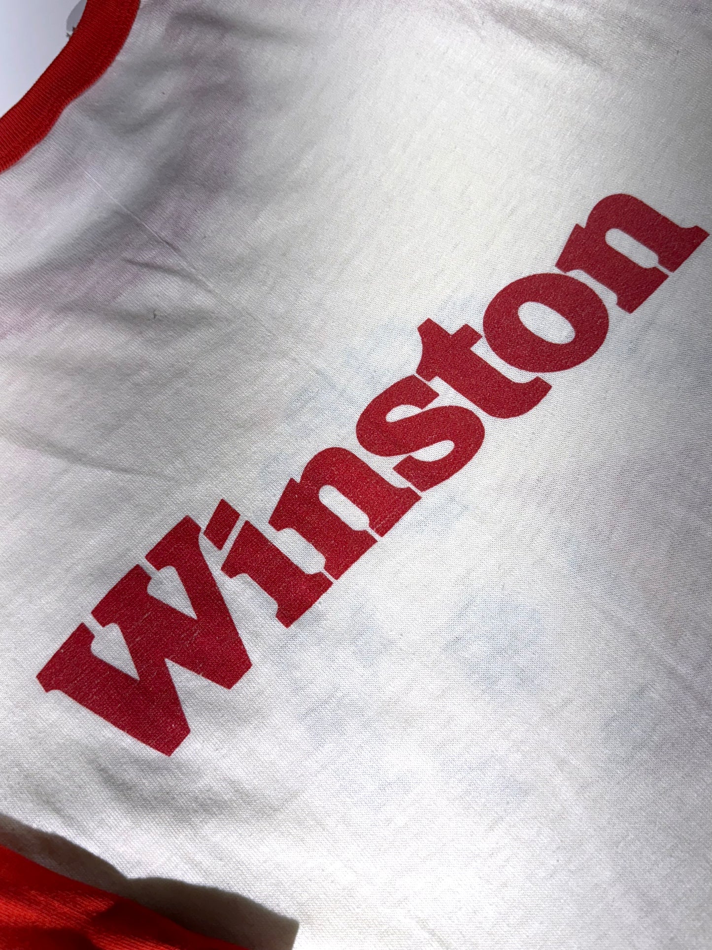 Vintage World Cup T-Shirt 80s Ringer Espana Winston USA Made Soccer