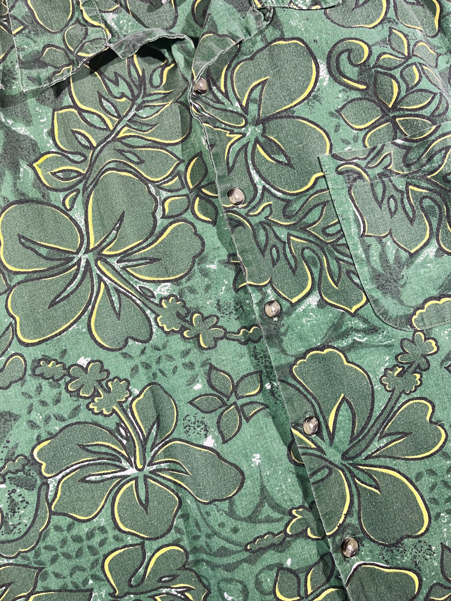 Vintage Hawaiian Shirt Floral Summer Button Up