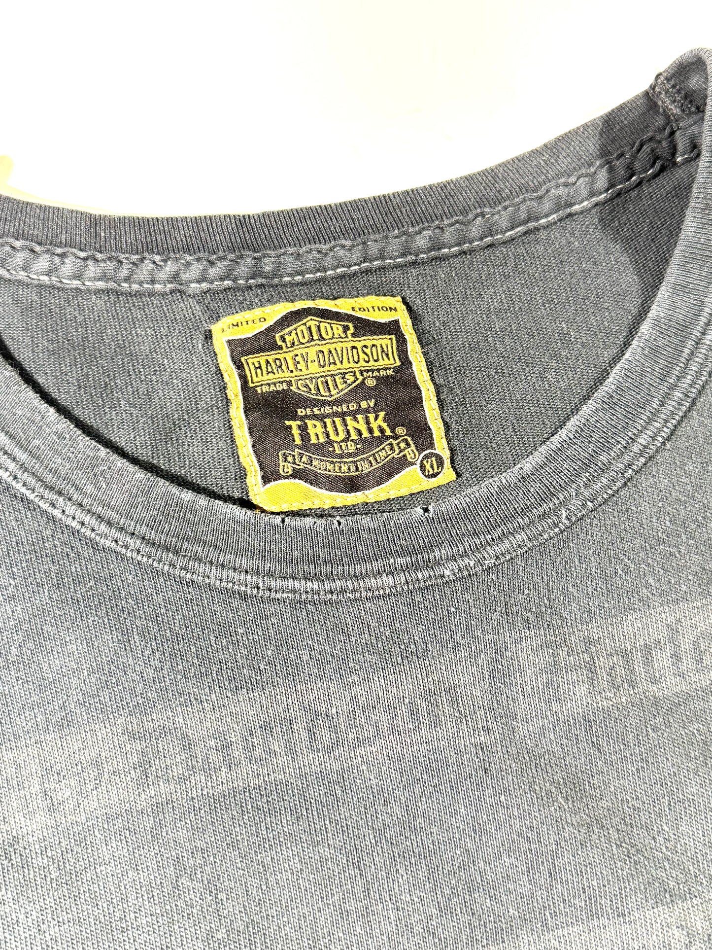 Vintage Harley Davidson T-Shirt Stripped Logo