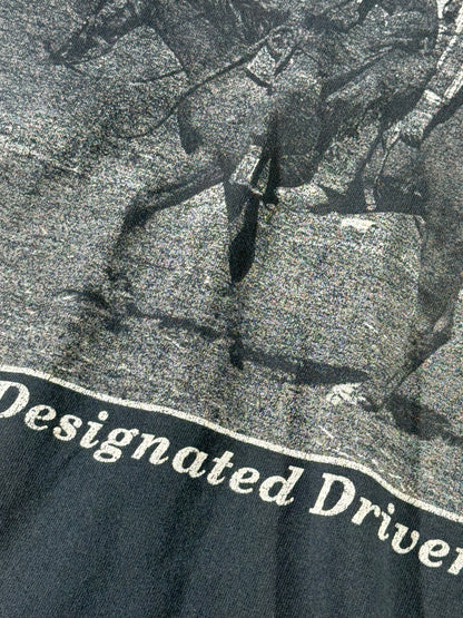 Vintage Designated Driver T-Shirt Horse And Dog Animal Tee