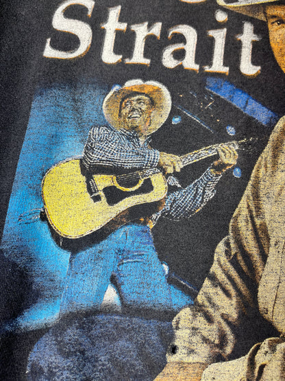 Vintage George Strait T-Shirt Country Band Tee Tour Faded