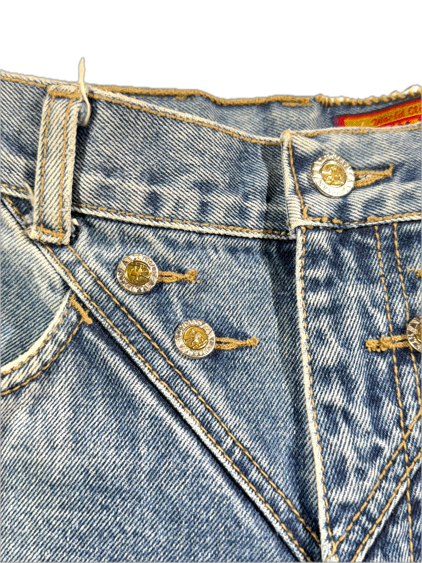 Vintage Lawman Jeans High Rise Straight Leg Western Bareback Blue Denim