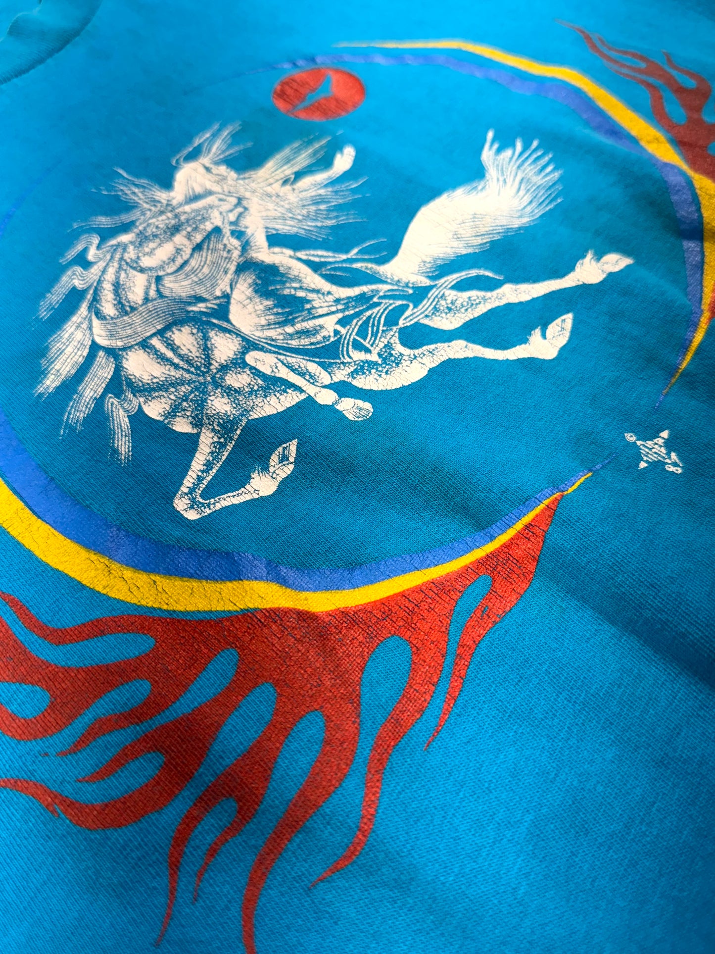 Vintage Majestic T-Shirt Horse and Maiden Fleeing from Né'éshjaá