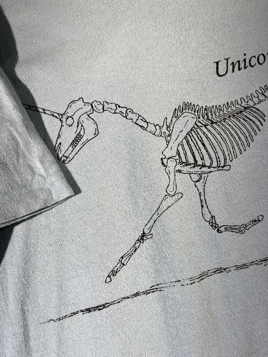 Vintage Unicorn T-Shirt Skeleton Unicornis Cephalis Animal 1996 Single Stitch