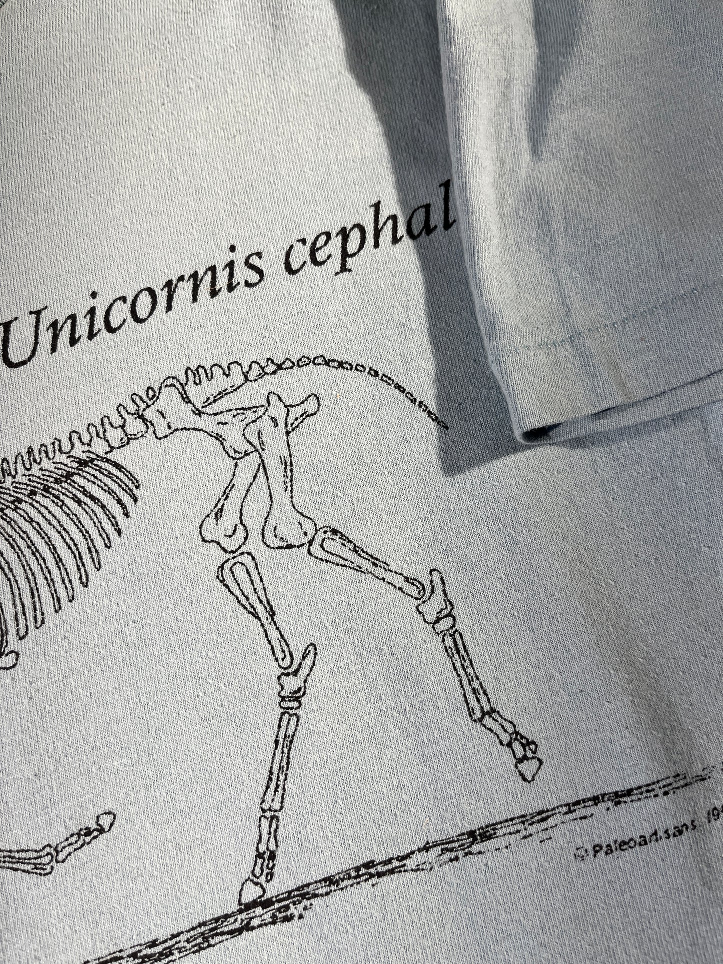 Vintage Unicorn T-Shirt Skeleton Unicornis Cephalis Animal 1996 Single Stitch