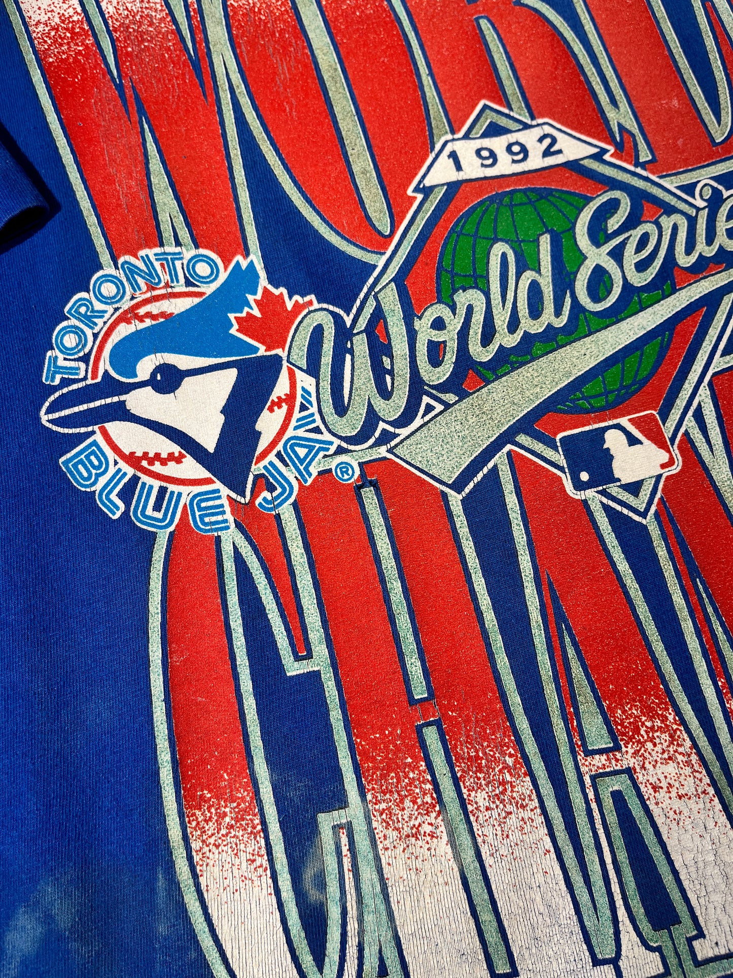 Vintage Toronto Blue Jays T-Shirt 1992 World Champs MLB USA Made Single Stitch