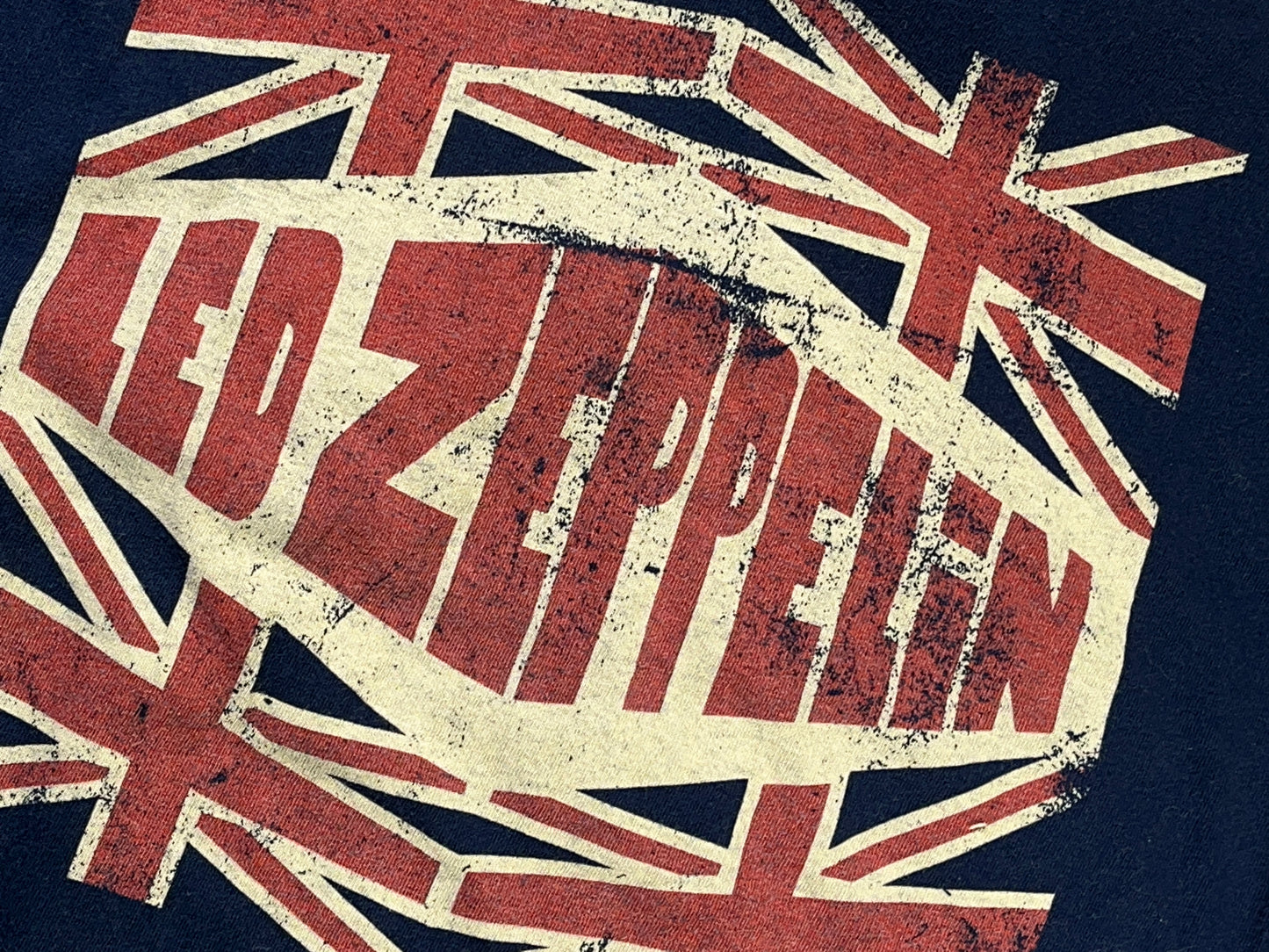 Vintage Led Zeppelin T-Shirt UK Flag Band Tee