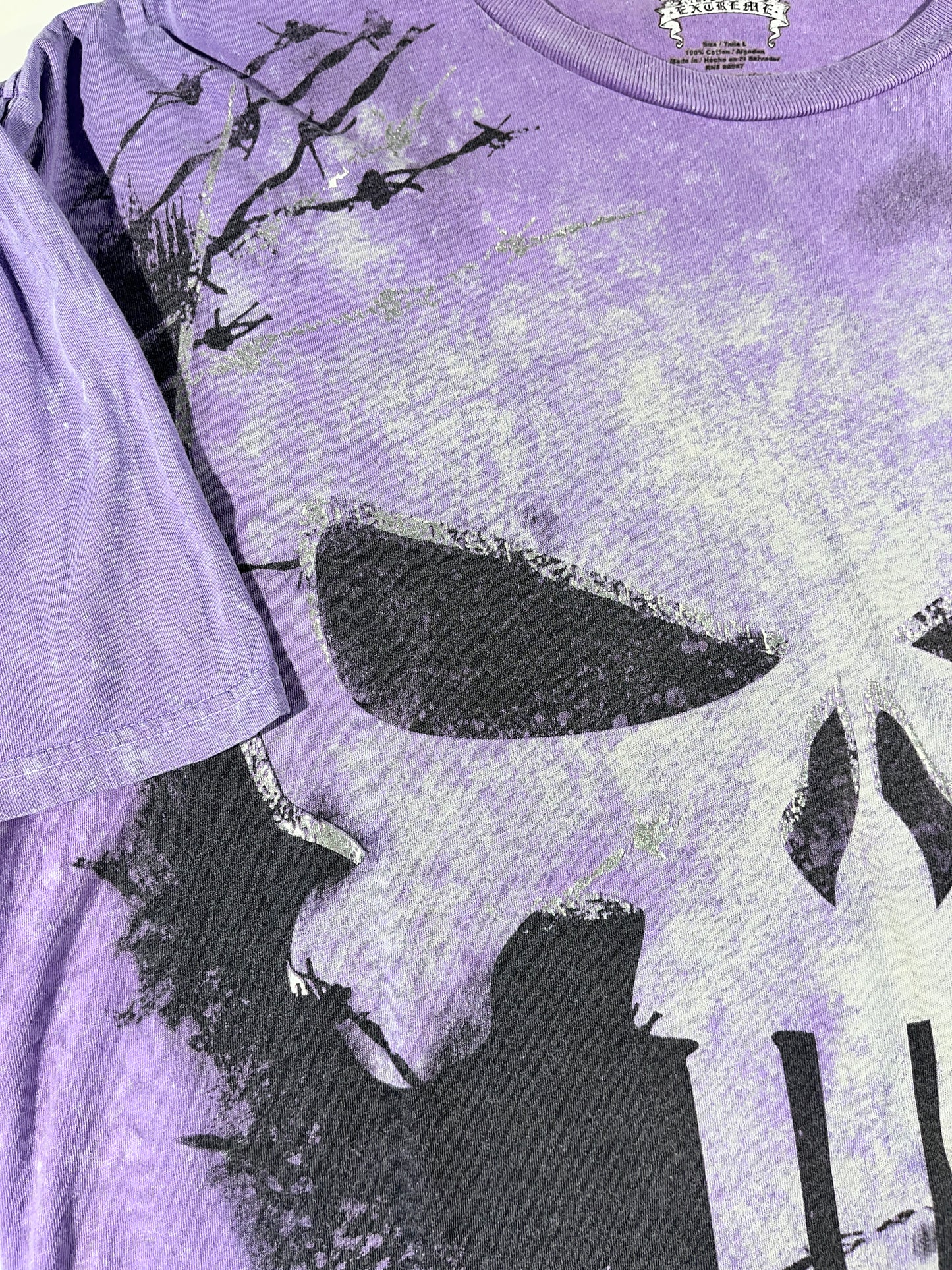 Vintage Purple Punisher T-Shirt Comic Edgy