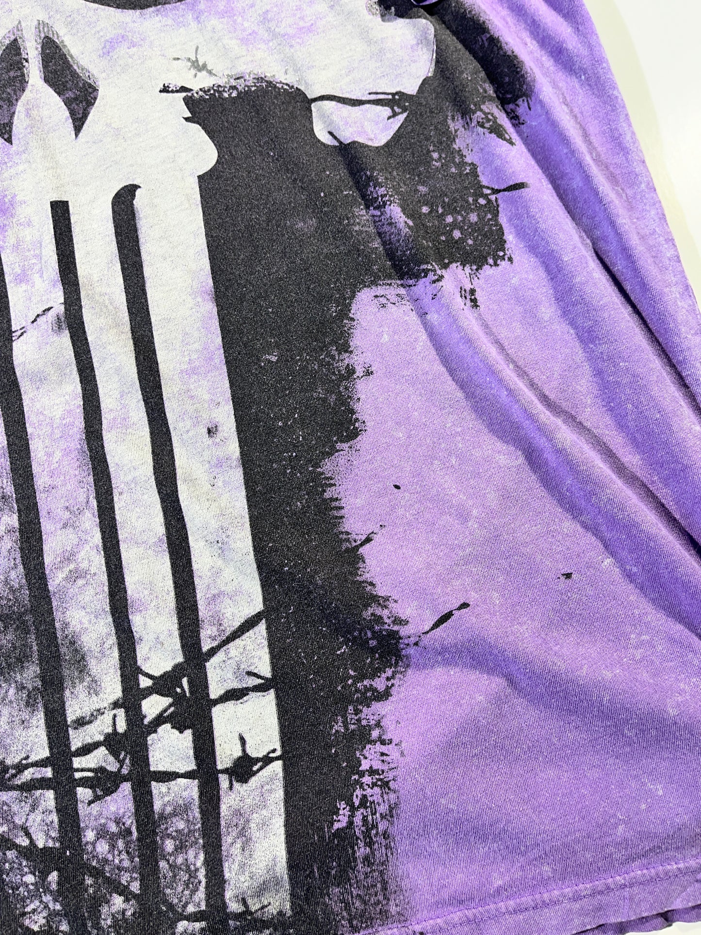 Vintage Purple Punisher T-Shirt Comic Edgy