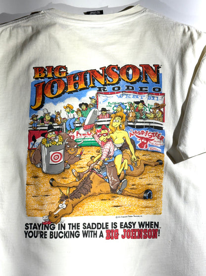 Vintage Big Johnson T-Shirt Rodeo Funny