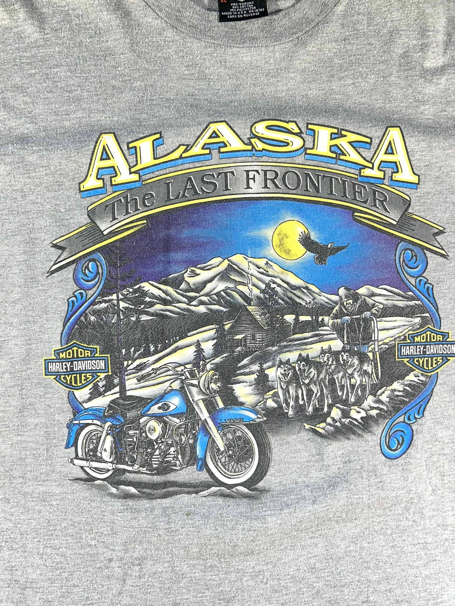 Vintage Harley Davidson T-Shirt Alaska USA Made