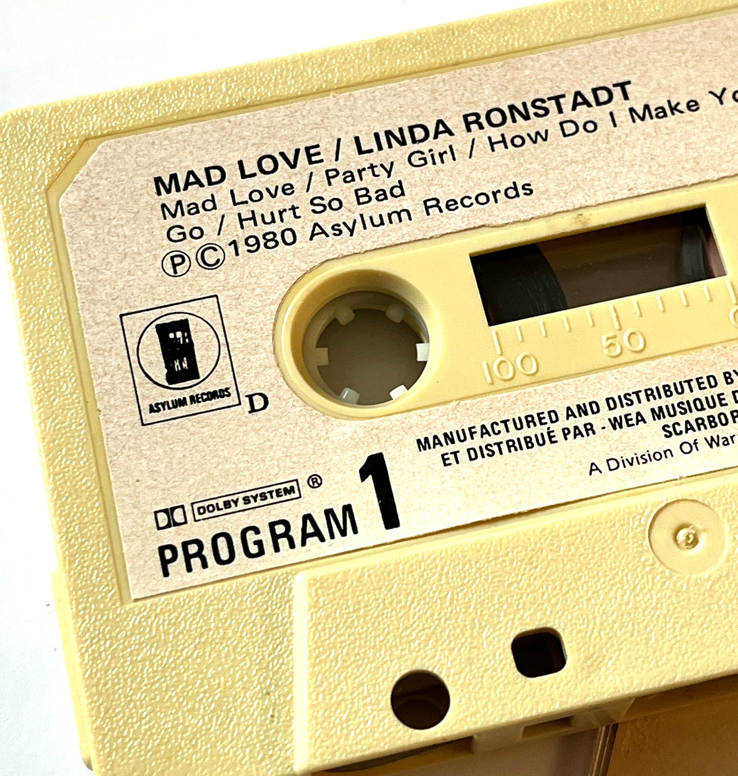 Vintage Linda Ronstadt Cassette Mad Love