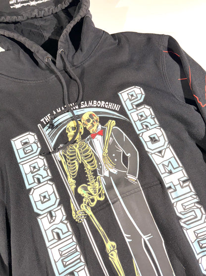 Vintage Skull Hoodie Samborghini Broken Promises Lightning