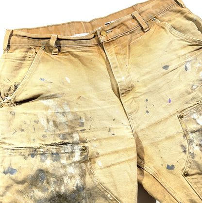 Vintage Carhartt Pants Distressed Paint Splatter Cargos USA Made