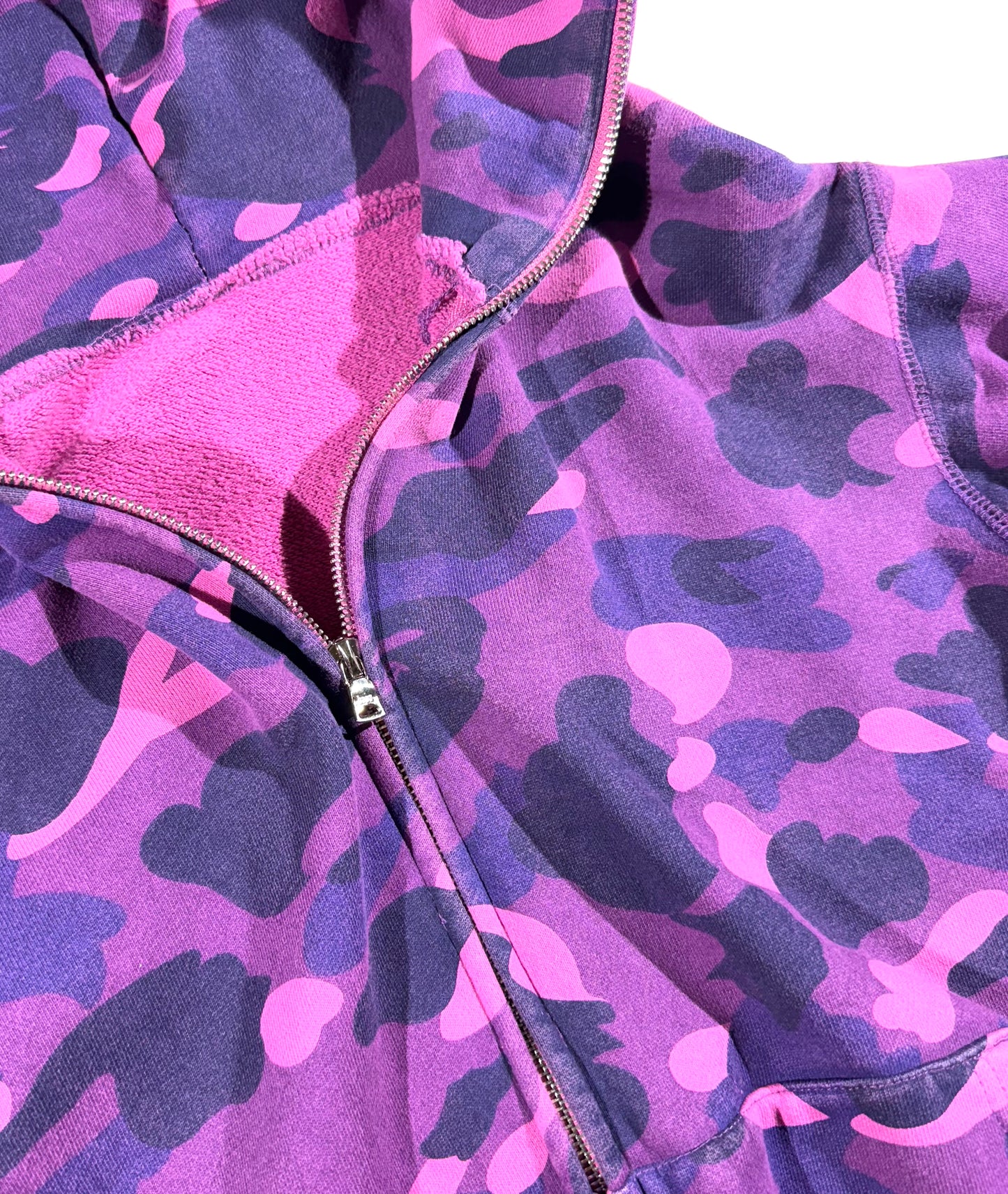 Vintage Bape Hoodie Full Hood Zipper Camo Shark