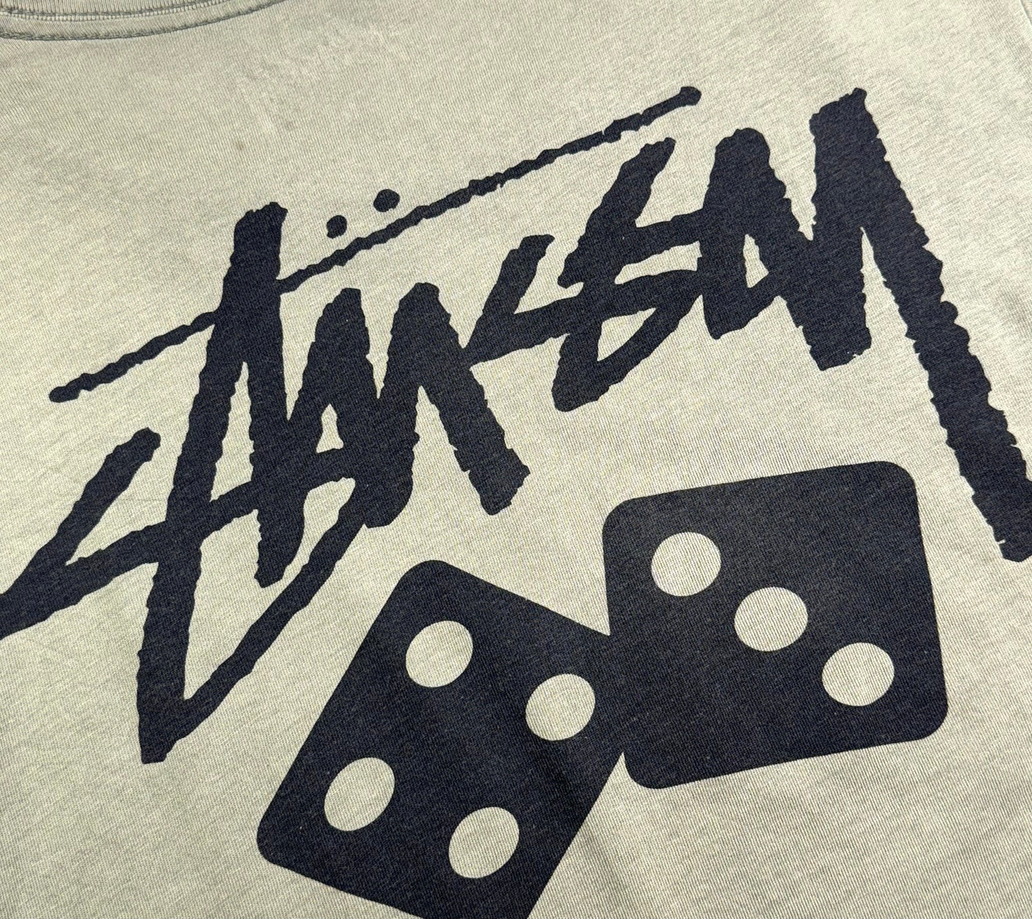 Vintage Stussy T-Shirt Dice Big Back Graphic