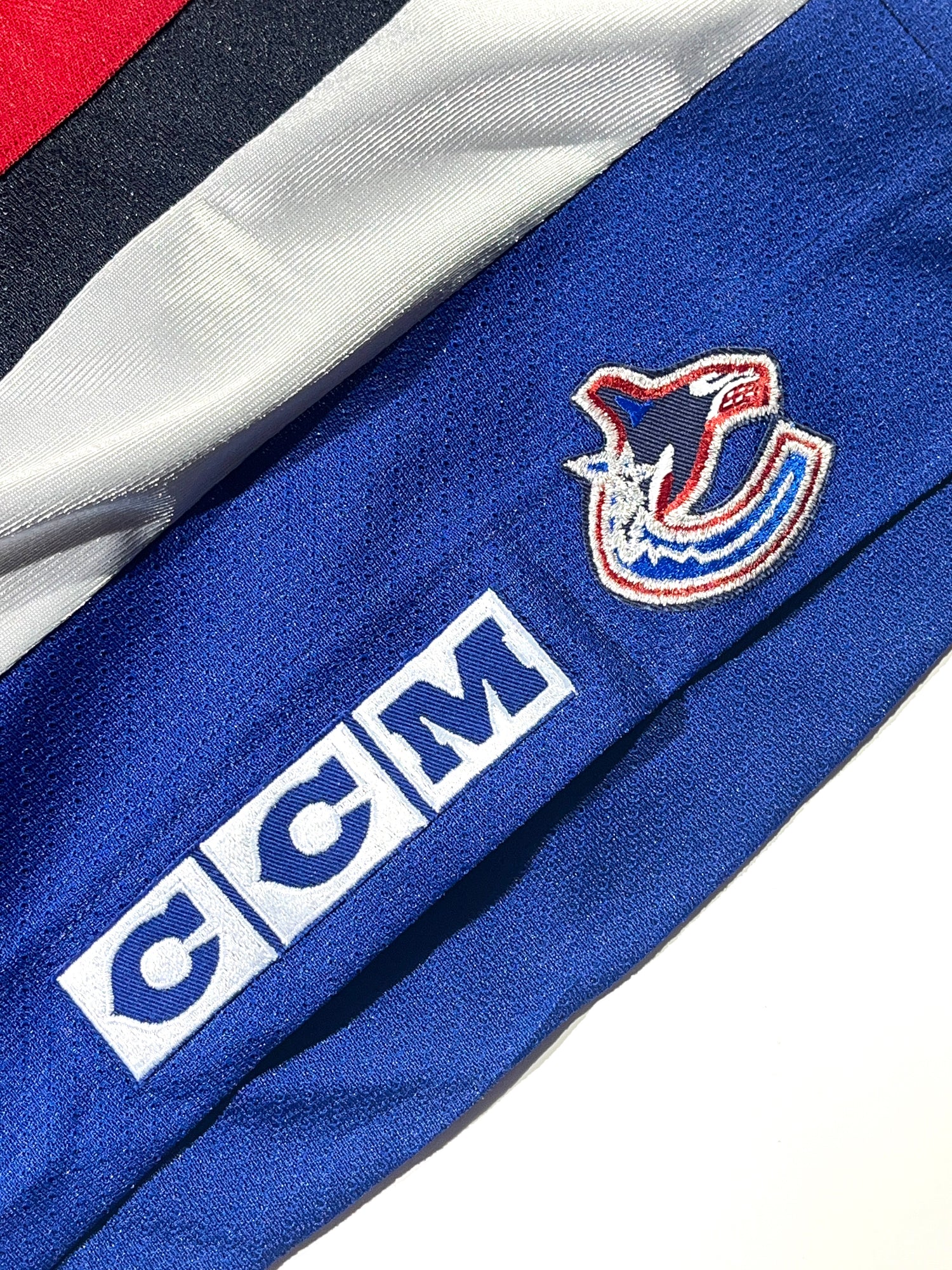 NHL, Shirts, Vancouver Canucks Ccm Nhl Jersey Navy Blue W Orca Logo 2xl  Xxl Sewn Adult