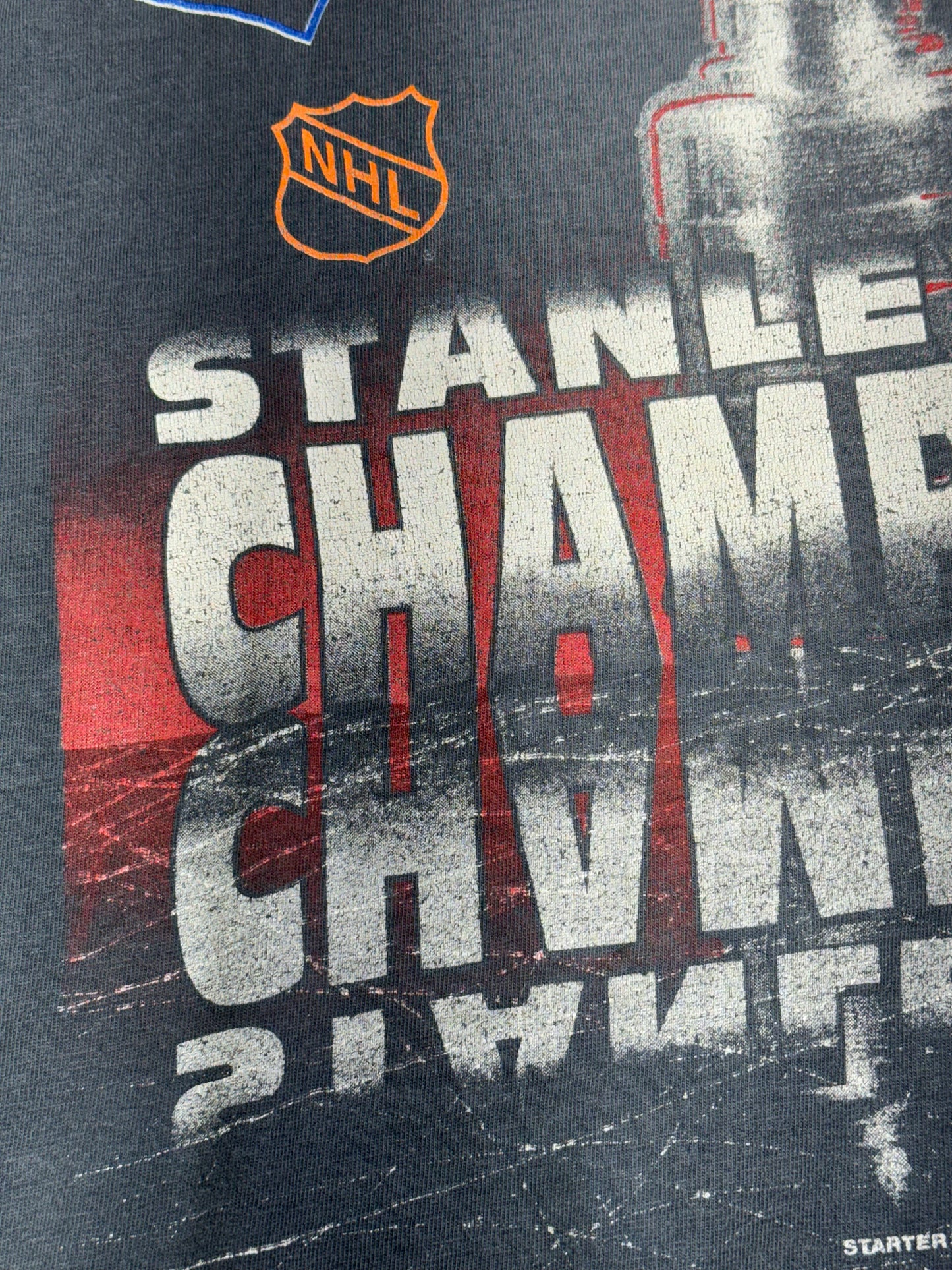 Vintage Montreal Canadiens T-Shirt NHL Stanley Cup Champs Faded Started Canadian Made